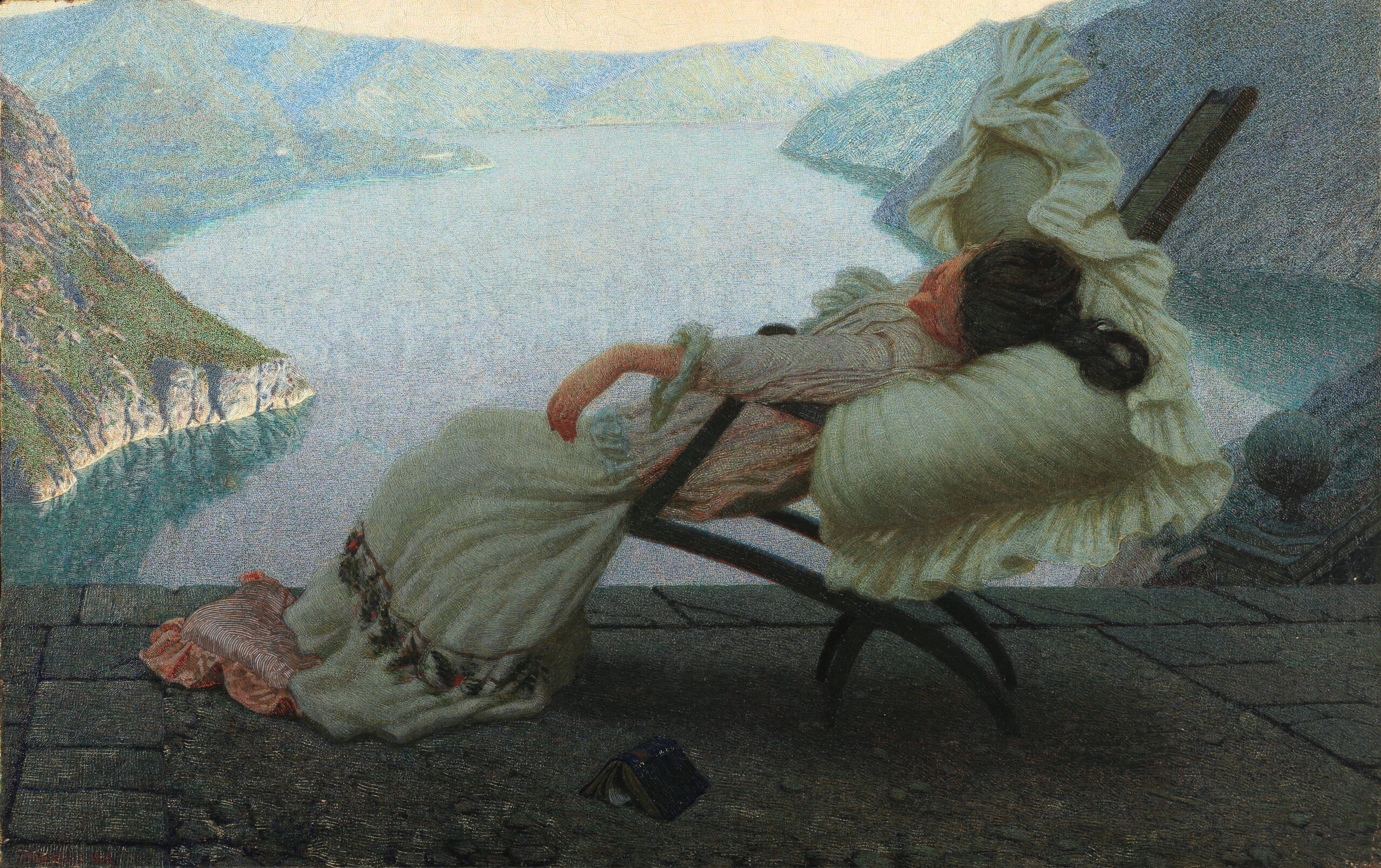 Morbelli A. - Per sempre, olio su tela 87 x 135 cm